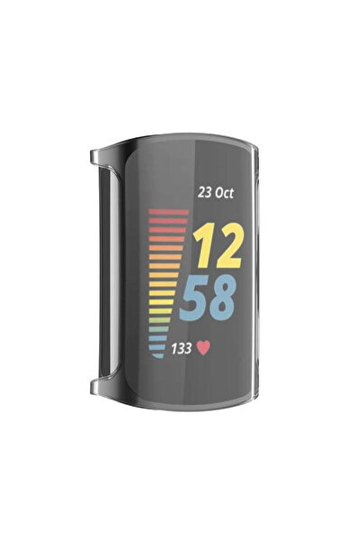 Edman Carcasă din silicon pentru Fitbit Charge 5, transparentă