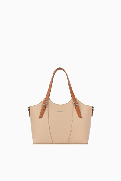 CENGİZ PAKEL Women's Handbag – Shoulder Bag - 7603 - Mink/Tan