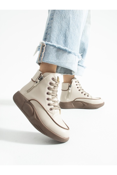 ALEMDAR AYAKKABI Ορθοπεδικές γυναικείες μπότες SOIR Cream