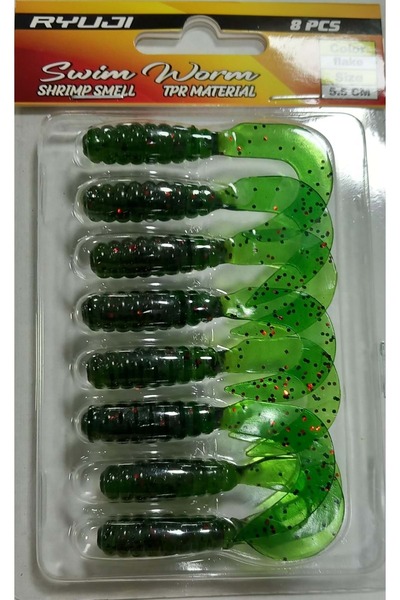 RYUJI Swim Worm 5.5 Cm TPR Kokulu Silikon Yem