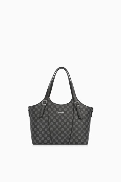 CENGİZ PAKEL Monogram Women's Hand – Shoulder Bag – 7603P - Black