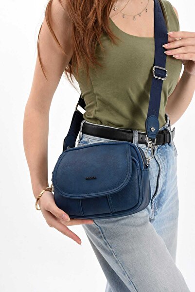 H&D COLLECTİON Geantă de umăr și crossbody cu curea lungă, foarte utilă, cu 4...