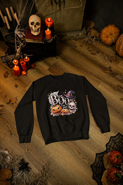 MAGORS ستيل-إكس هابي هالوين - سويت شيرت للأطفال مطبوع عليه عيد الهالوين للجنسين