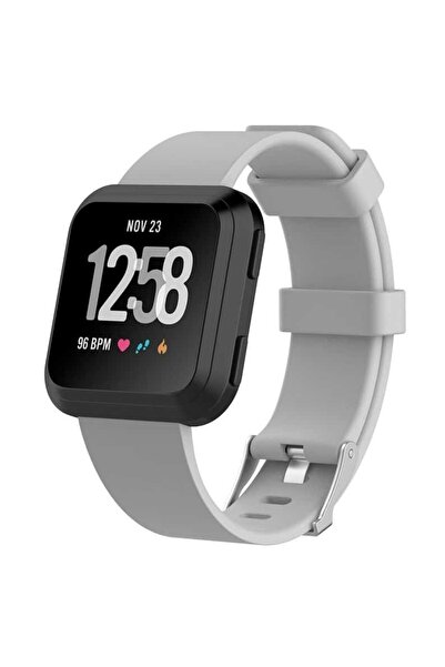 Edman Βραχιόλι με λουράκι για Fitbit Versa / Versa 2, μέγεθος L, γκρι