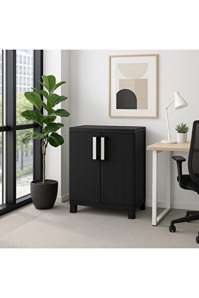 TOOMAX Garage Midi Kısa 2 Raflı Banyo Dolabı, Mutfak Dolabı, Plastik Dolap, B...