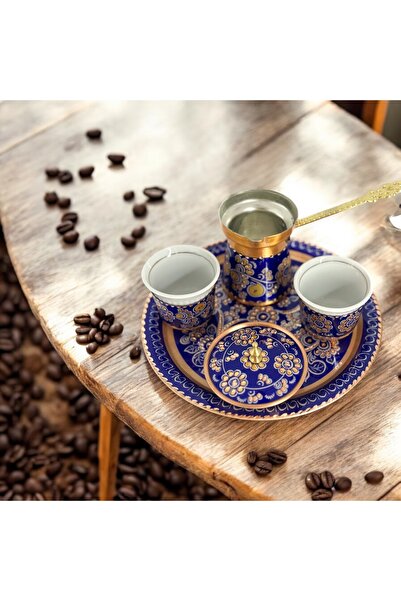 Erol Bakır El Yapımı Bakır Türk Kahvesi Takımı