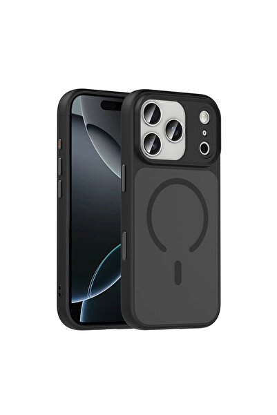 zore Apple iPhone 17 Pro Max Uyumlu Kılıf Mat Arka Yüzey Wireless Şarj Özelli...