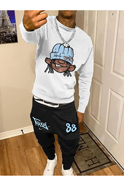 bellanova Tracksuit Set with Hoodie Sweatshirt and Sweatpants, Great Patterned Set