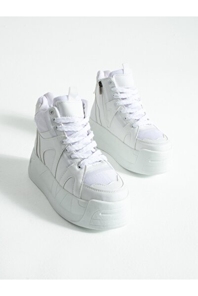 ALEMDAR AYAKKABI Γυναικεία αθλητικά μποτάκια SOGNO Λευκά