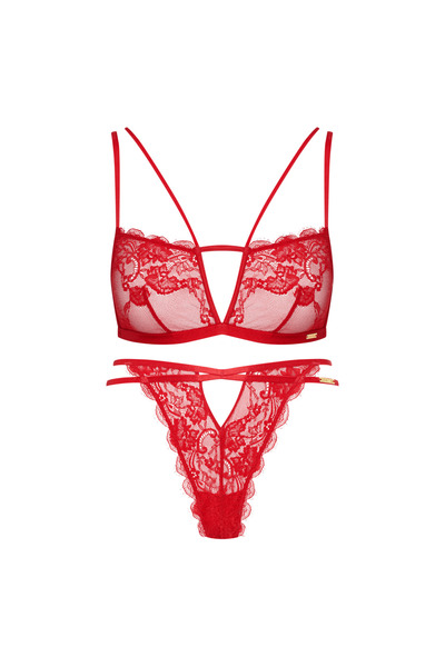 ESOTIQ Women's Sexy Lingerie Set Lace Sensual Bralette & Brazilian Briefs | Rebel