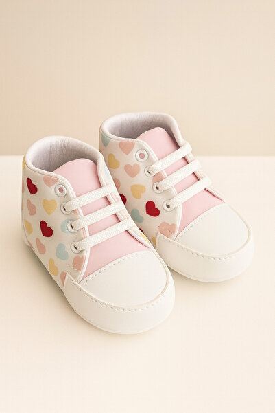 mini mia Baby Girl Colorful Heart Booties Shoes Size 18-19