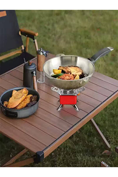 lstri Taşınabilir Mini Kamp Ocağı ve Kartuş Kamp Piknik Yürüyüş balıkçılık Katlanabilir