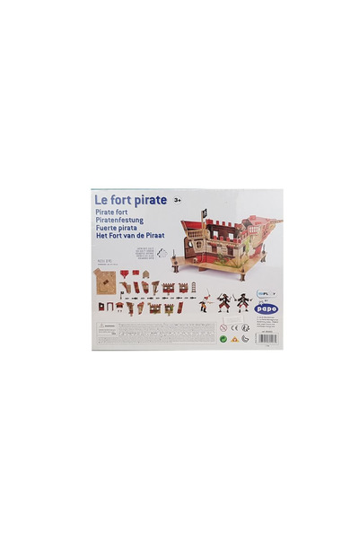 Papo Cardboard pirate fort set with 3 figures