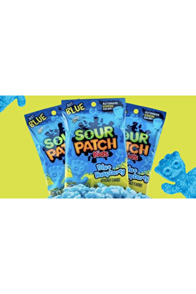 SOUR PATCH KİDS Pungă cu ciocolată Blue Raspberry - Aromă de Blue Raspberry 102g