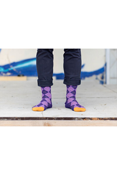 Pirin Hill Sosete bambus COMFORT FEET Argyle Purple Light