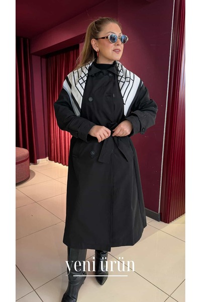 EFİL Fularlı Uzun Trenç