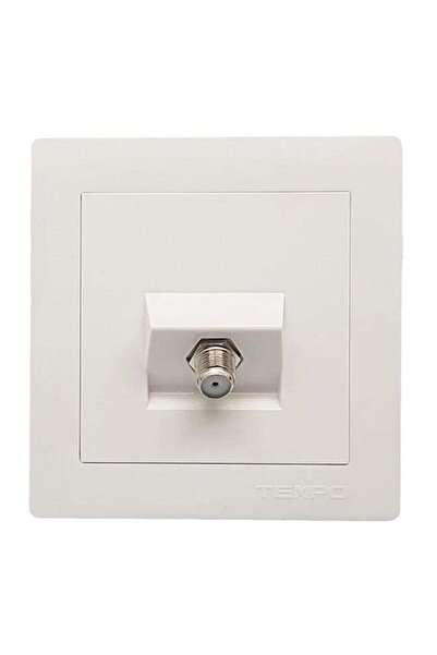 Tempo Satellite Wall Socket White 7x7cmcm