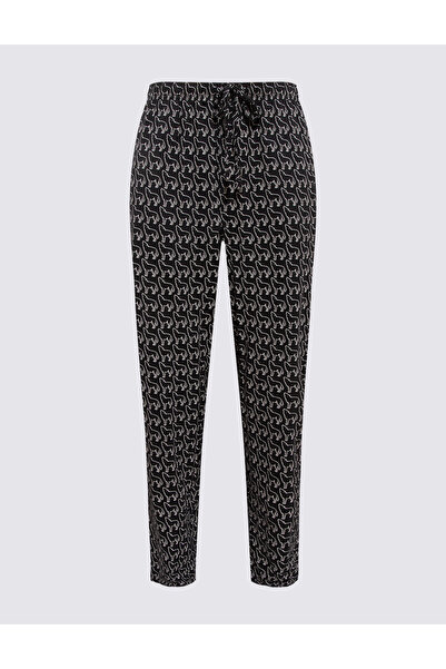 Marks & Spencer Saf Pamuk Kurt Baskılı Pijama Takımı