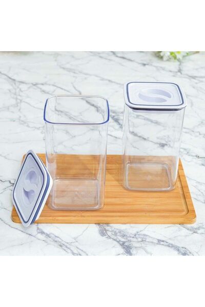 Danube Home Proo 2-Piece Leakproof Container Set – Smart Lock Food Storage Jars, 3100ml Each