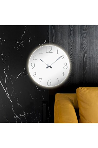 Danube Home Cambridge Mirror Shiny Wall Clock – Elegant Reflective Finish, Silent Quartz 40x40 cm