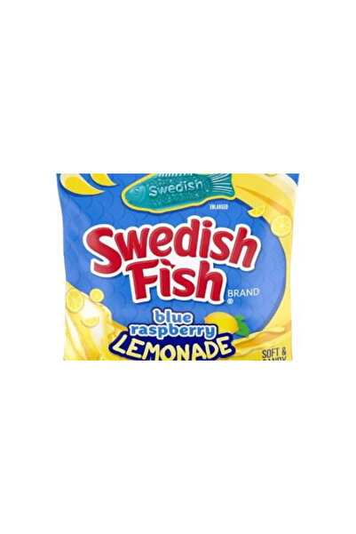 Swedish Fish Limonadă cu zmeură albastră - Bomboane cu limonadă cu zmeură albastră 102g
