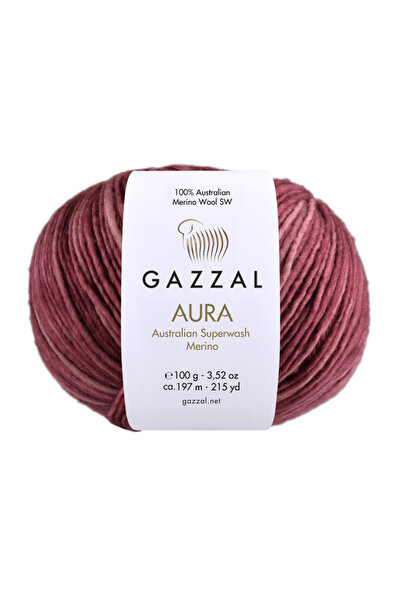 Gazzal Aura El Boyaması %100 Merino Yün İplik 100 g 197 m – Premium Örgü İpi-174