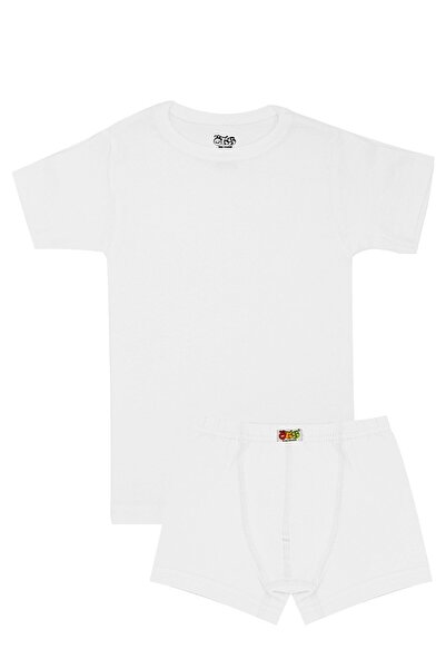 Öts Μπλουζάκι για αγόρια Boxer Ribana Λευκό (100% βαμβάκι)