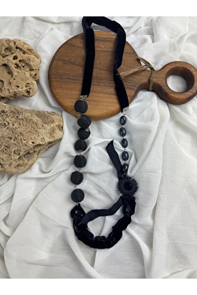 SEDEF TAKI Taşlı uzun tasarım kolye