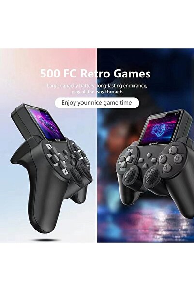 FOXMAG24 GamePad Controller with Screen, 520 Games, Portable, TV Connection, USB Rechargeable Battery, Black