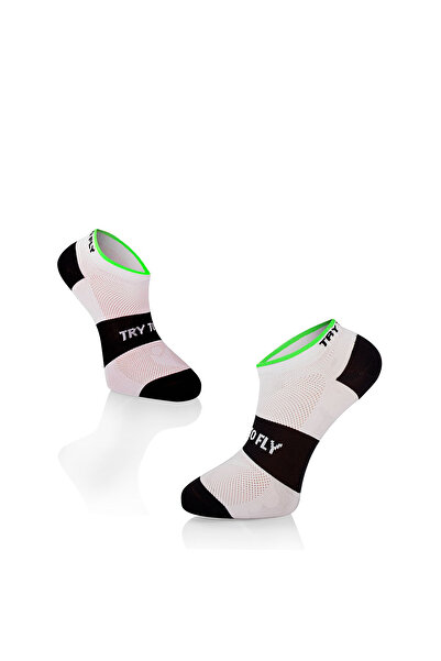 Try to Fly Sosete scurte pentru ciclism CYCLING SNEAKER SOCKS Meryl® Skinlife White-Black