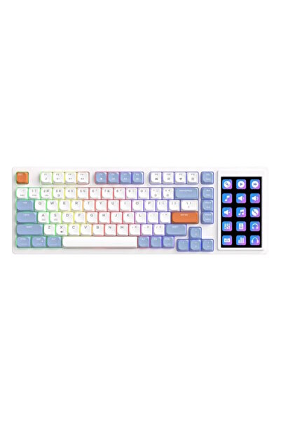 Ajazz AKP815 Blue White Orange Huannuo Short Tea Switch RGB Mekanik Gaming Kl...