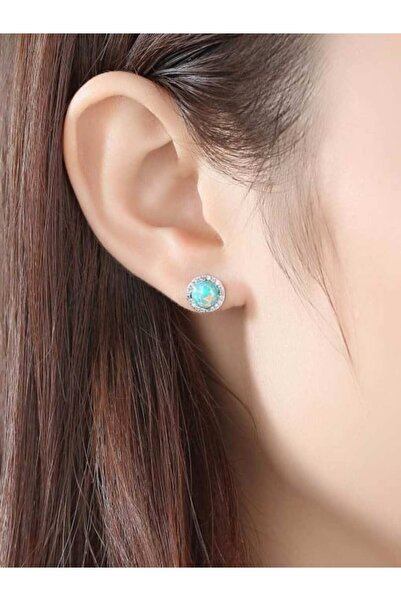 Hinari Cercei din argint 925 cu reflecții de opale albe