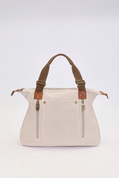 Levidor Mink Double Zipper Fabric Strap Handbag