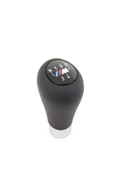 İthal Bmw m Type Manual Gear Shift Knob – Leather, Matte Chrome (E46, E60, F25, F26 Compatible)