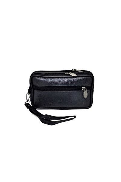 OEM Small Handbag and Belt in Leather, Black, 6809