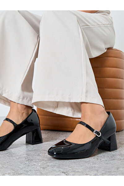 Styli Black Patent Mary Jane Shoes