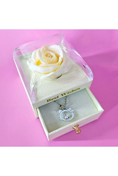 velve Elegant box with drawer Fragrant Desires, stylized with soap rose in th...