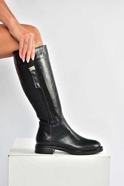 Fox Shoes V973000807 Black Snake Print Classic Women's Boots