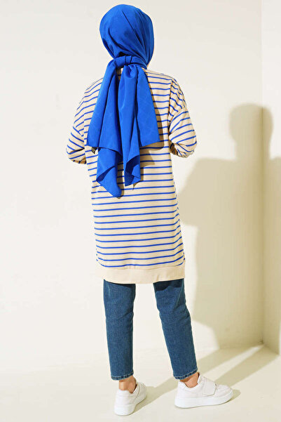 Smy moda Жіноча велосипедна туніка з горизонтальними смужками