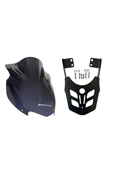 B1MOTO Bajaj Dominar 250/400 Füme(2017-24) Uyumlu Kısa Siperlik Camı-Çanta De...