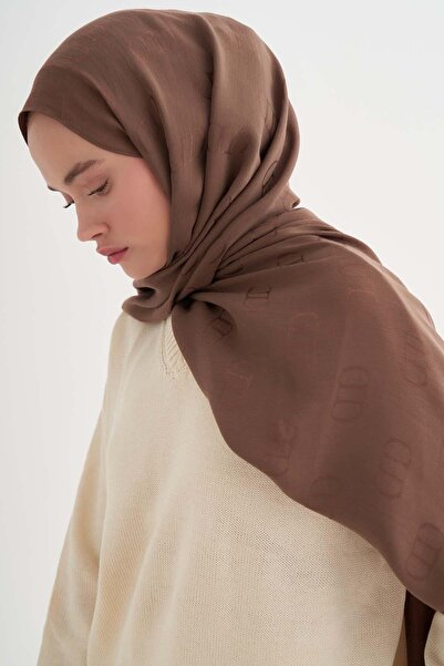 carell Monogram Pattern Liora Cotton Shawl Earth