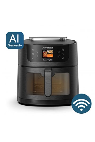 ROHNSON Friteuză cu aer cald R2884, 8L, 1800W, Wi-Fi, tehnologie AI