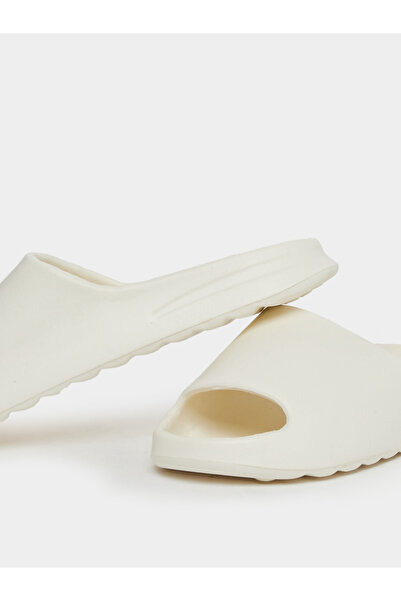 Styli Women White Comfort Slides