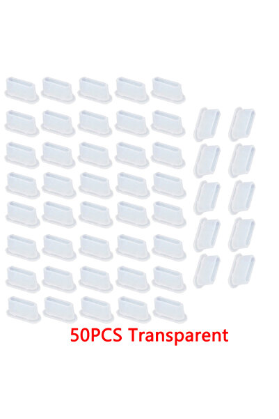 Choice 50 قطعة شفافة 20/50 قطعة/الحزمة سدادة غبار منفذ شحن USB من النوع C سدادة غبار واقي منفذ الشحن