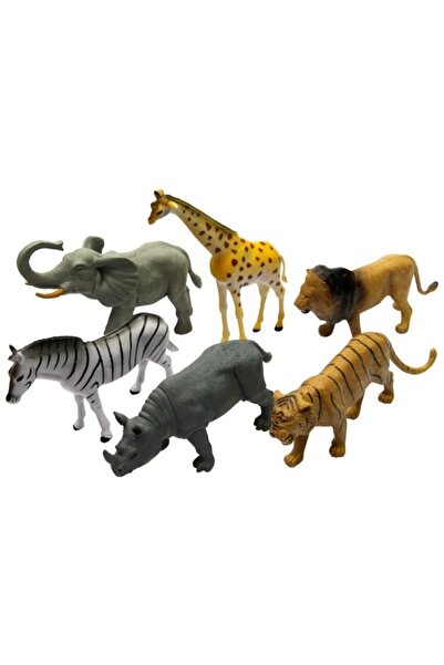 Duman Set of 6 Wild Animals with Toy Box (Item Code: 666W-246)