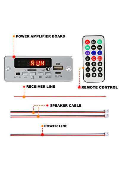 Choice 25W 60W 50W 40W Amplifier Bluetooth 5.0 DIY MP3 WAV Decoder Board DC 12V Wireless Car USB MP3 Player