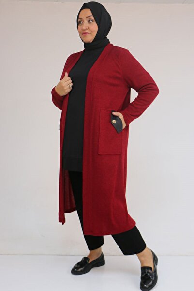 Eslina 53035 Jachetă Mir cu buzunar de mărime mare - Roșu Claret