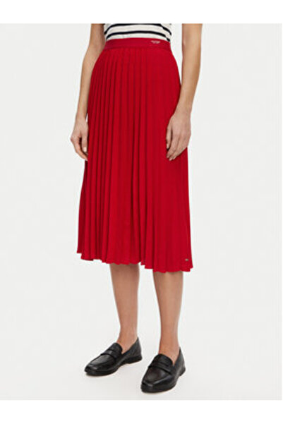 Tommy Hilfiger Women's Pleated skirt WW0WW43886 Red