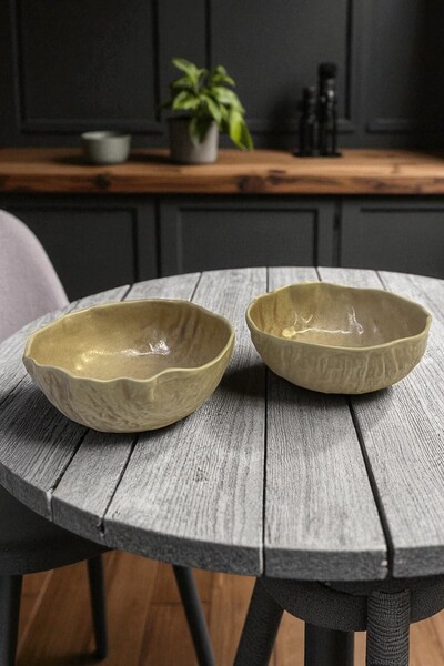 İREA PORSELEN Wood 14cm Porselen Çukur Kase