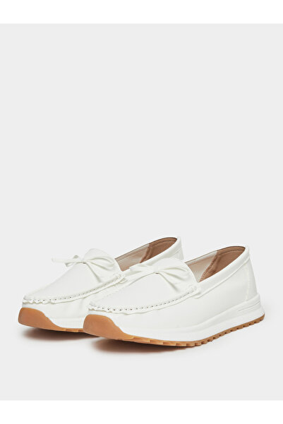 Styli Casual Loafers with Bow Detail